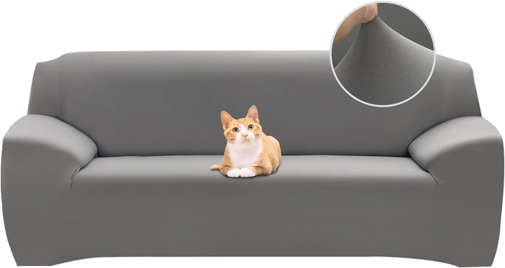 Jaotto Sofabezug 3 Sitzer Elastischer Stretch Spandex Sofa Überwürfe Sofahusse Antirutsch Waschbar S
