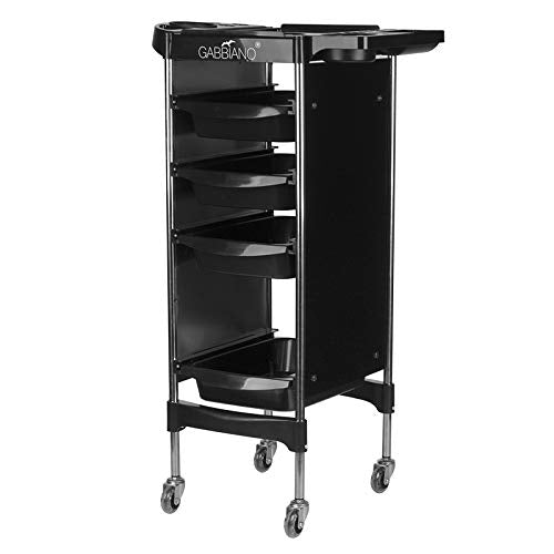 Activeshop Friseurwagen Arbeitswagen Rollwagen FX11-2 Schwarz