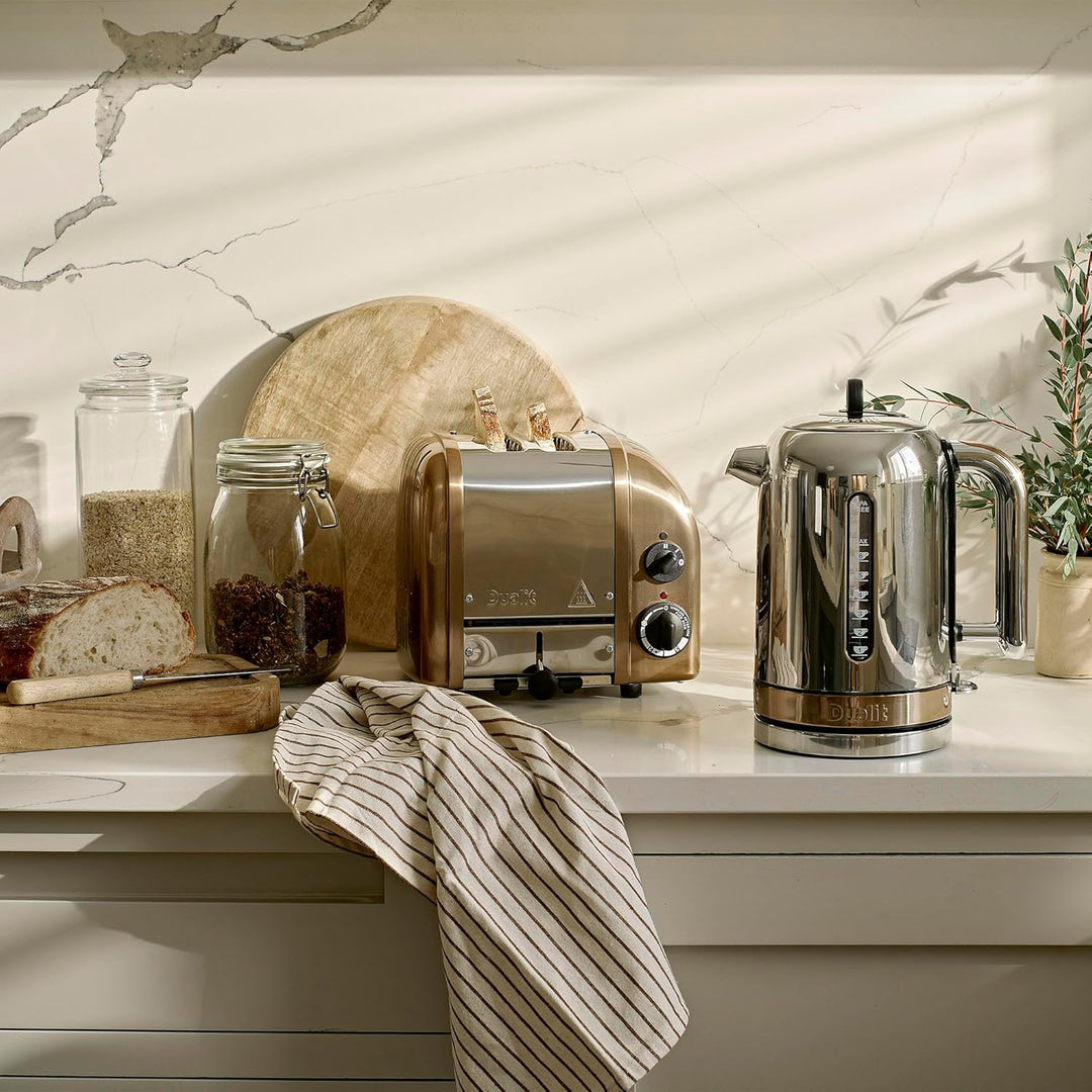 Dualit NewGen Kupfer-Toaster mit 2 Scheiben, handgefertigt in Grossbritannien – austauschbare ProHea