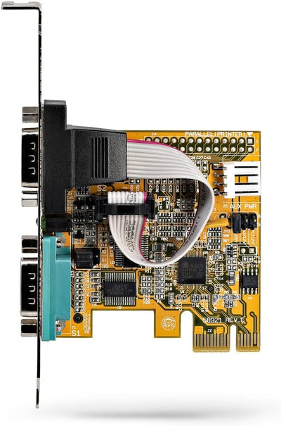 StarTech.com 2 Port PCI Express Serielle Schnittstellenkarte, PCIe auf RS232 (DB9), Serielle Karte/E