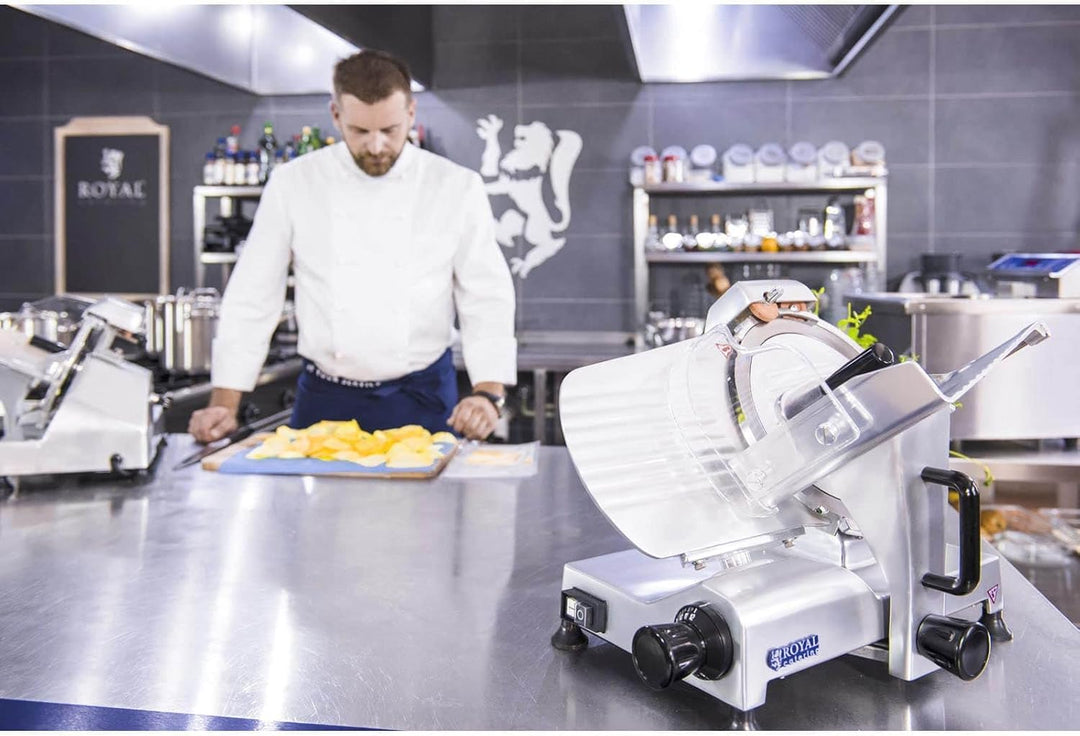 Royal Catering RCAM 250PRO Allesschneider Brotschneidemaschine Aufschnittmaschine Edelstahl Gastro P
