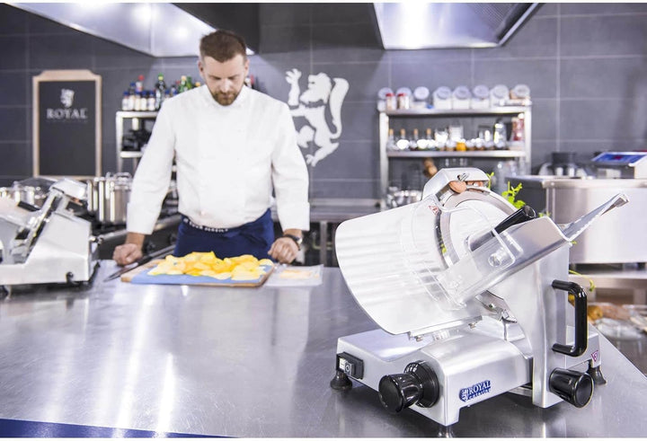 Royal Catering RCAM 250PRO Allesschneider Brotschneidemaschine Aufschnittmaschine Edelstahl Gastro P
