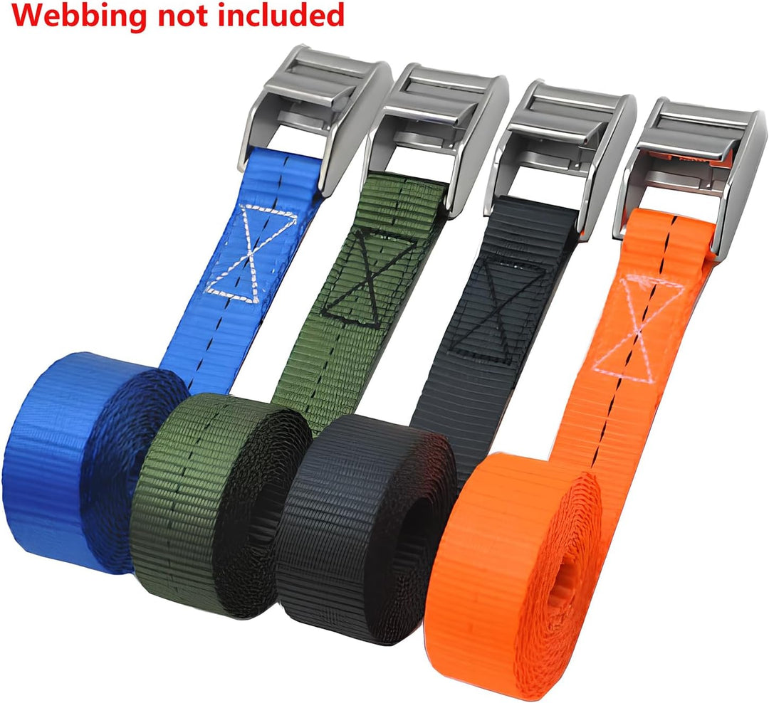 Chiloskit 2 Stück Edelstahl 316 Cam Schnalle Ratsche Schnalle Tie Down Strap oder Gurt Cargo Lashing