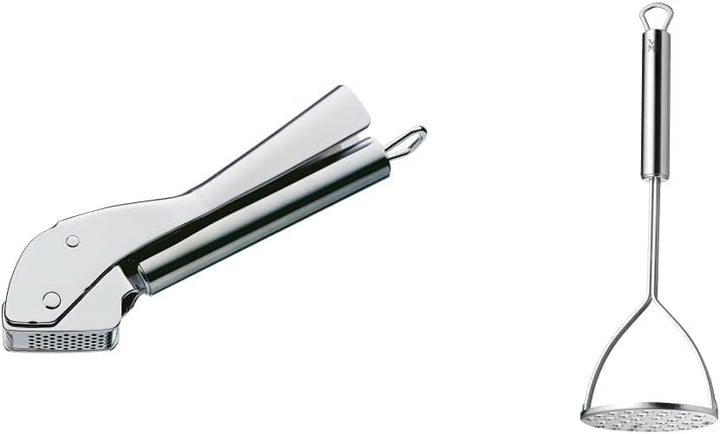 WMF Profi Plus Knoblauchpresse 17,5 cm, Cromargan Edelstahl teilmattiert, spülmaschinengeeignet & Pr