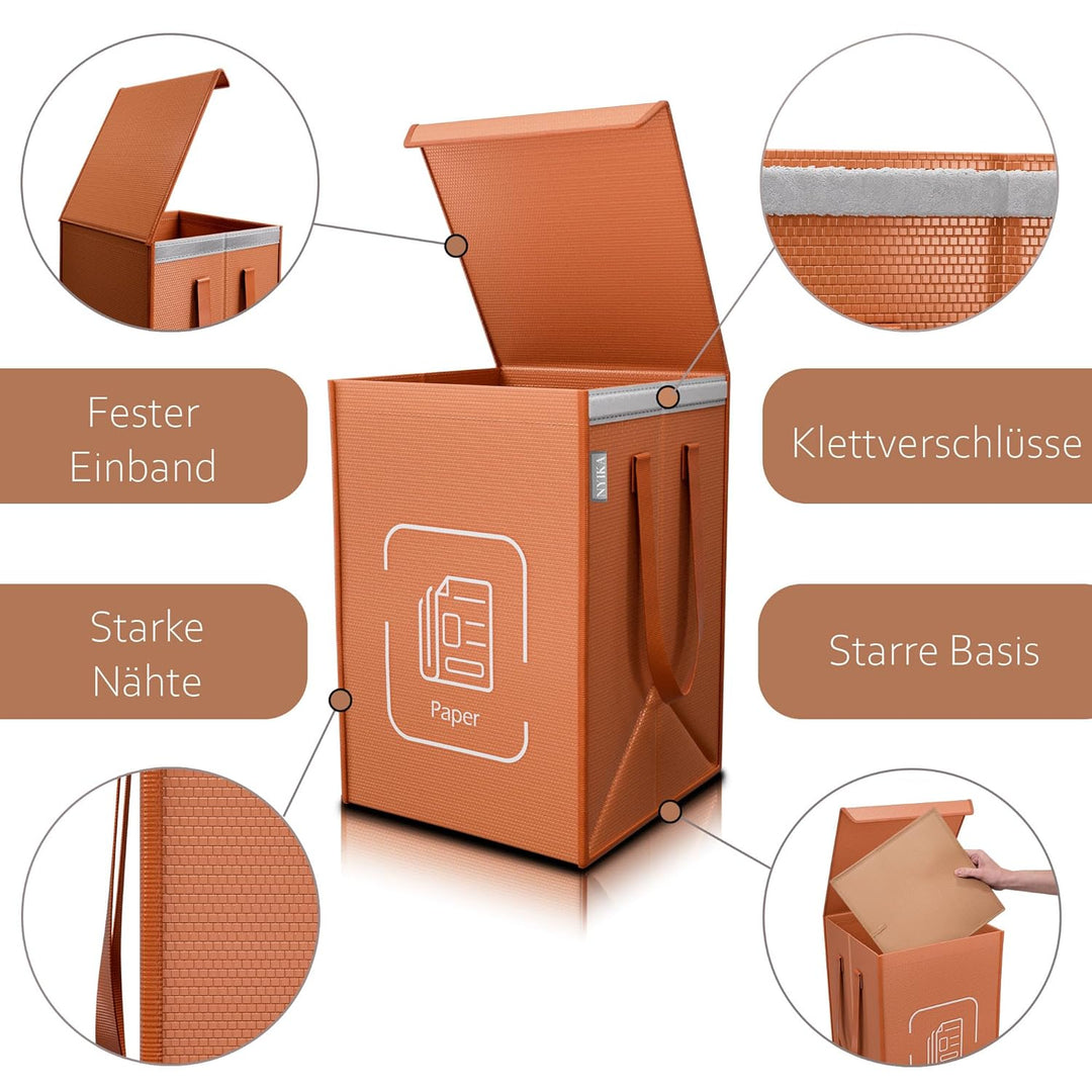 NYIKA Recycling System - Altglas Sammelbehälter - Pfandflaschen Aufbewahrung - Leergut Sammelbehälte