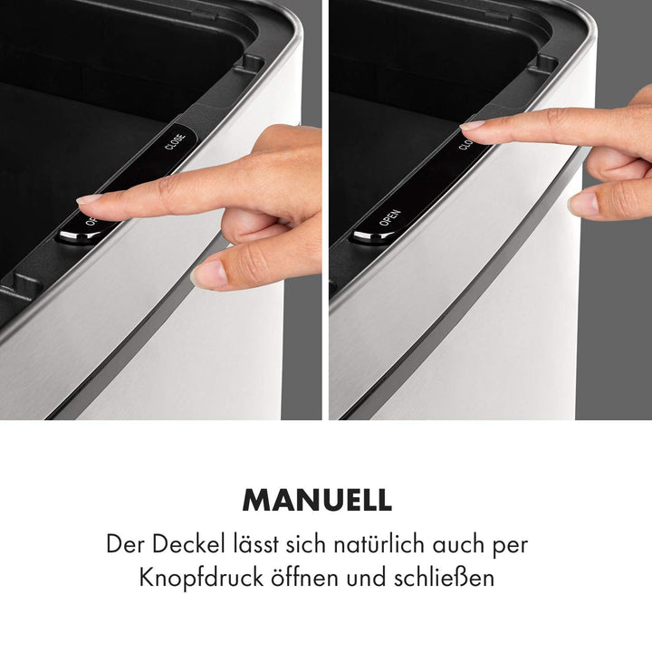 Klarstein Royal Trash Sensor-Mülleimer, 72 L Volumen in 4 Behältern, Restmüll & Recycling-Abfälle: 4