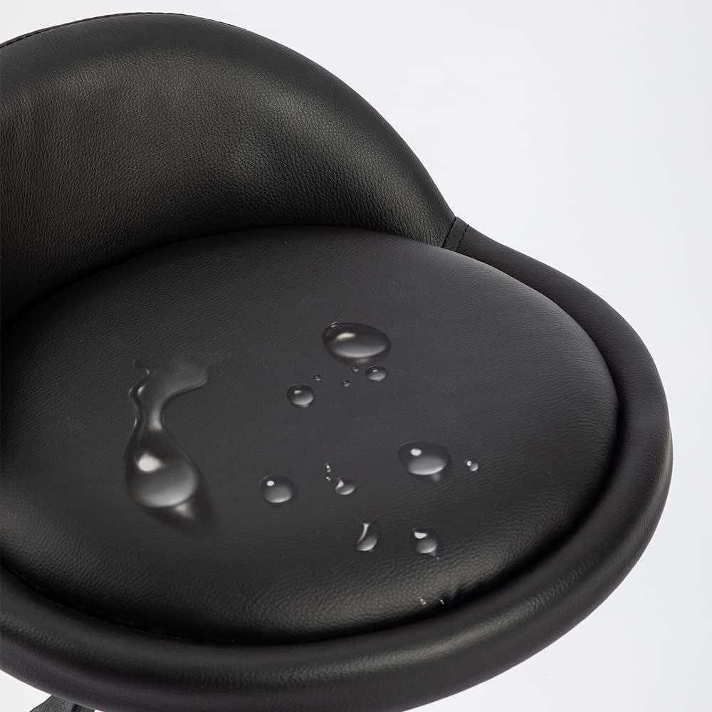 Mingone Bürohocker Höhenverstellbar 2 Stück Rollhocker mit Lehne Drehhocker mit Rollen Arbeitshocker