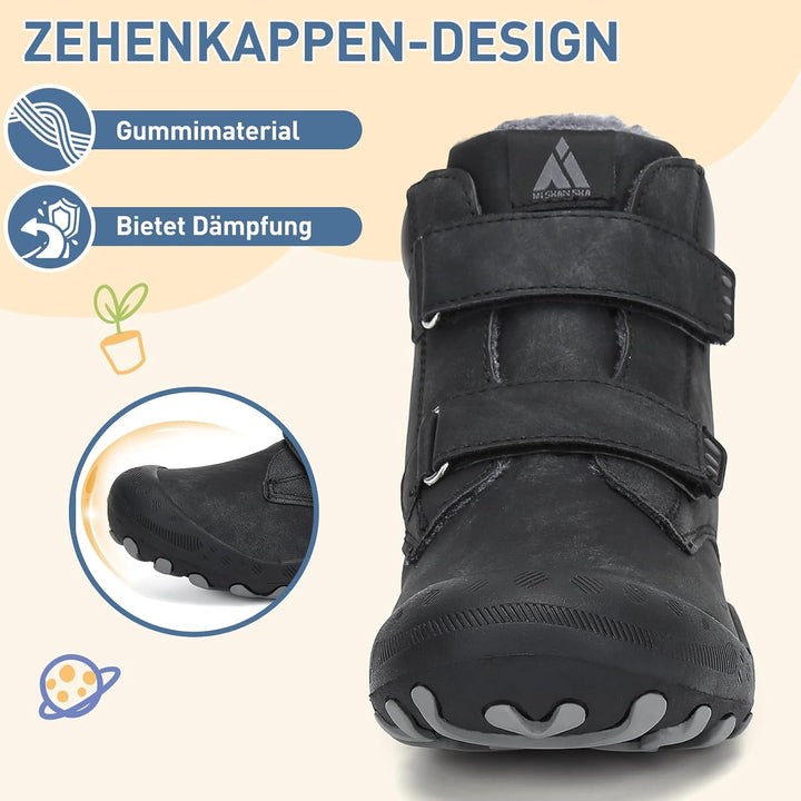 Mishansha Kinder Winterschuhe Mädchen Winterstiefel Warm Schneestiefel Gefüttert Boots Wasserdicht 2
