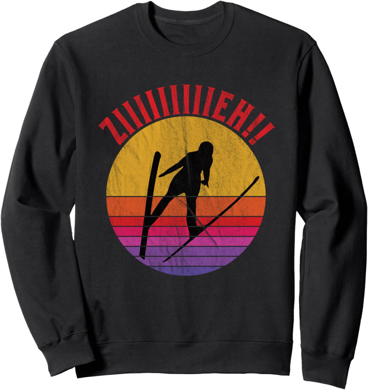 Skispringer Figur Skispringen ZIEH Wintersport Skifliegen Sweatshirt