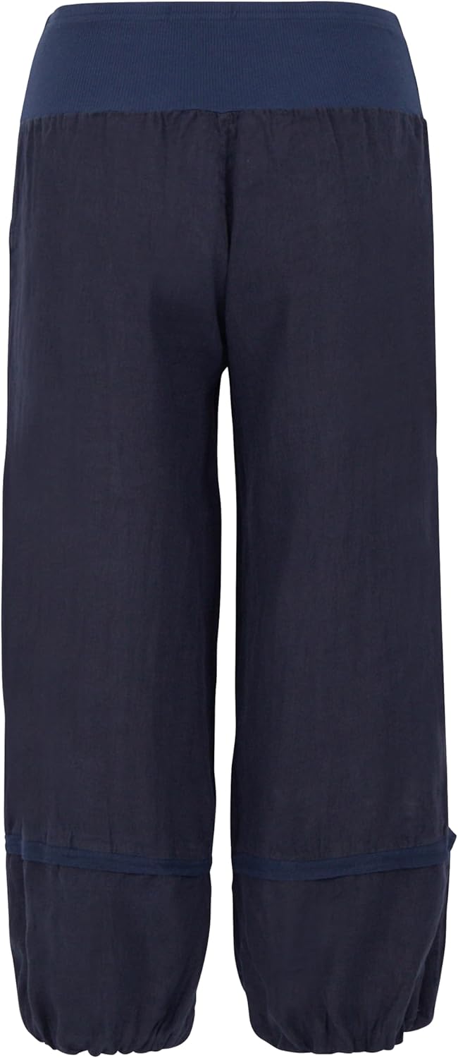Malito Damen Hose aus Leinen - Stoffhose in Uni Farben - Freizeithose für den Strand - Chino - Capri