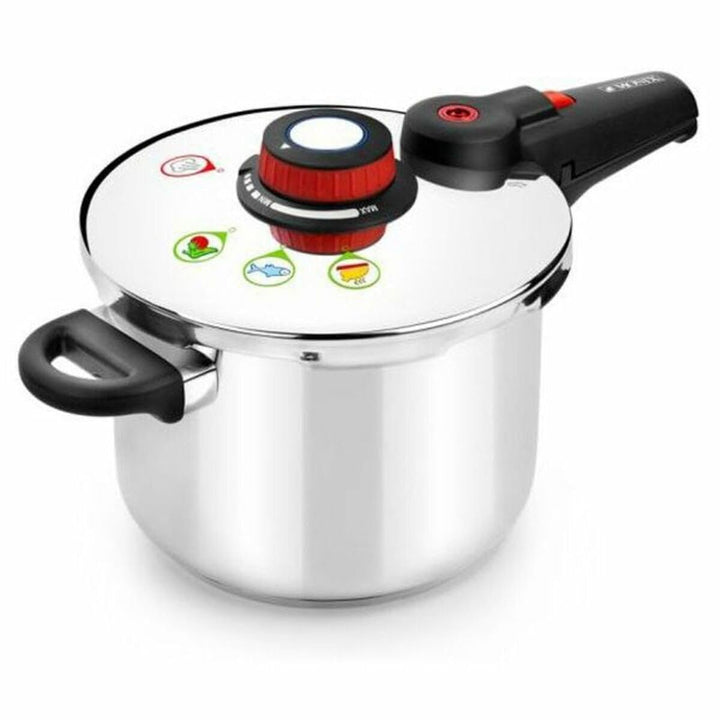 MONIX Selecta | Schnellkochtopf 6 Liter mit Lebensmittelauswahlsystem und automatischem Verschluss,