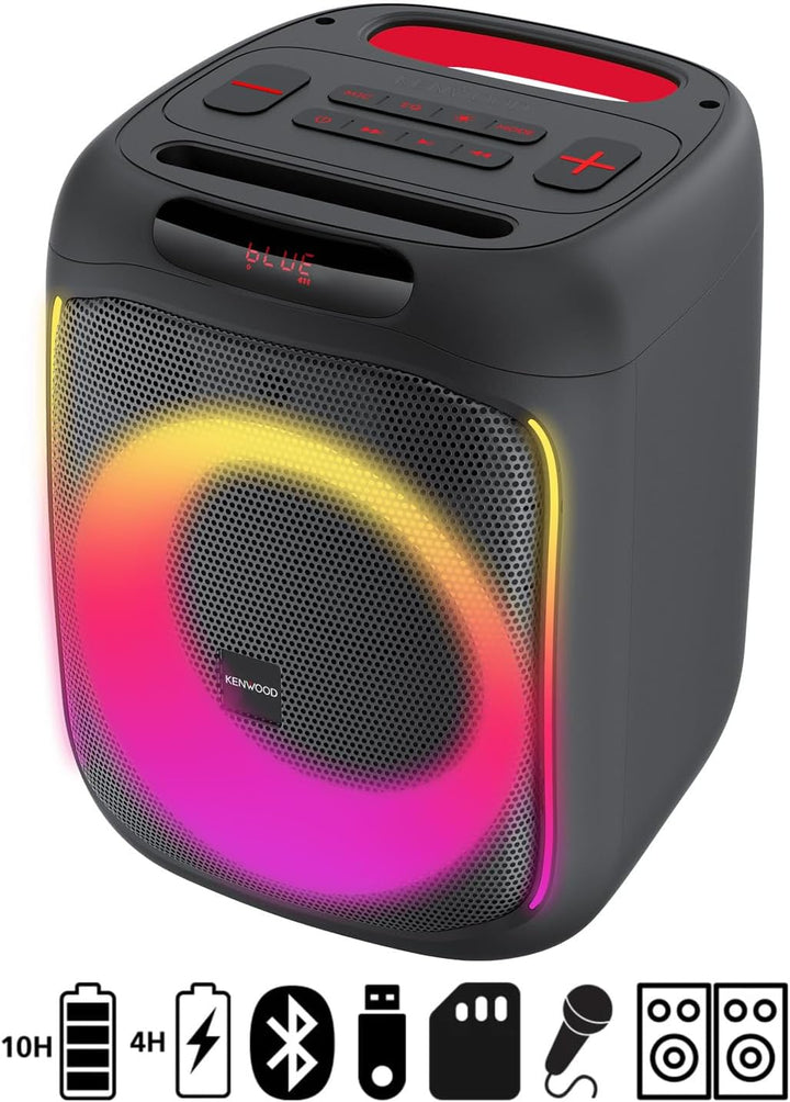 Kenwood Party-Lautsprecher AS-P200BT - Tragbarer Partylautsprecher mit 50 W RMS Ausgangsleistung, dy