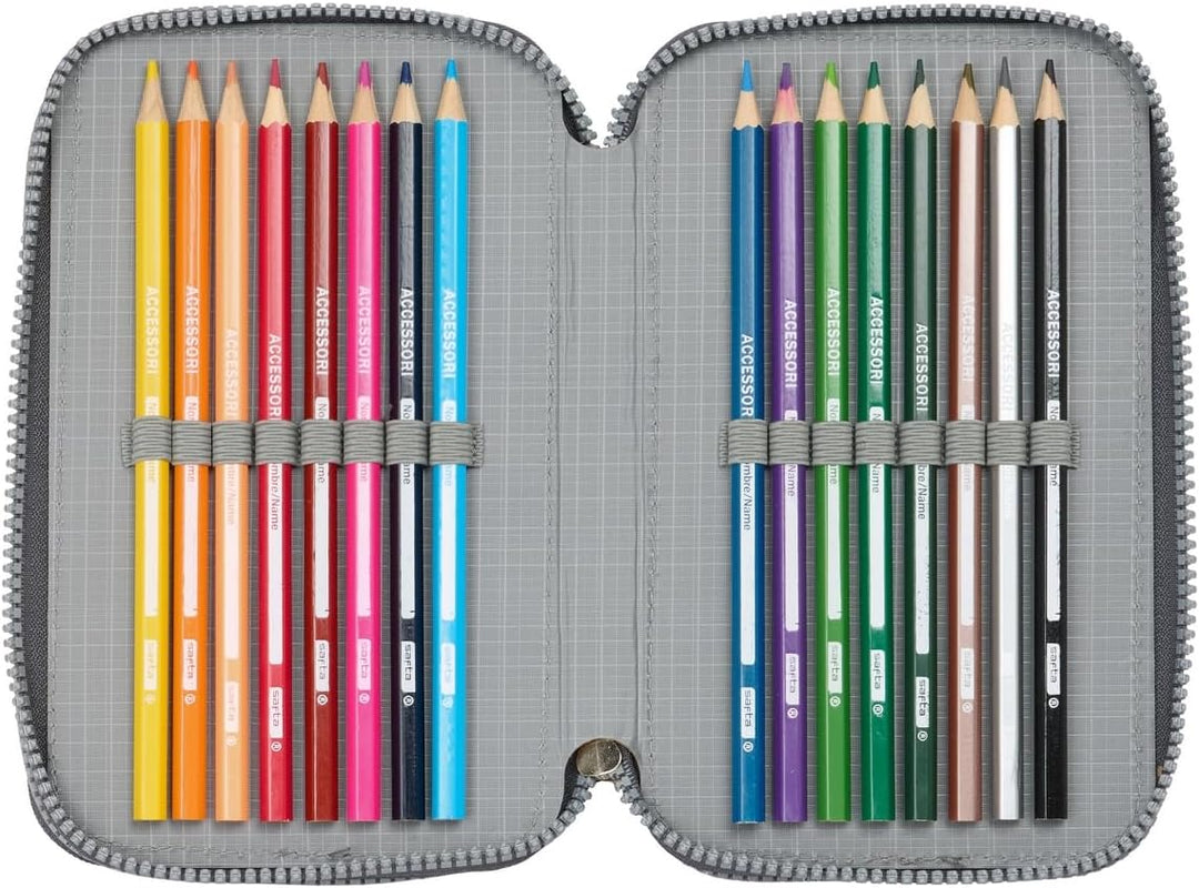 Real Madrid 3. Team 24/25, Schuletui mit 37 Utensilien, Federmäppchen für Kinder, ideal für Kinder v