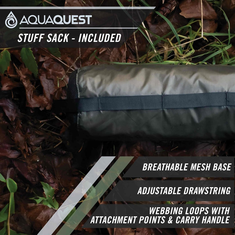 AQUAQUEST Safari wasserdichte Camping-Plane - Leichter Sonnenschutz oder Regenschutz - Wandern, Ruck