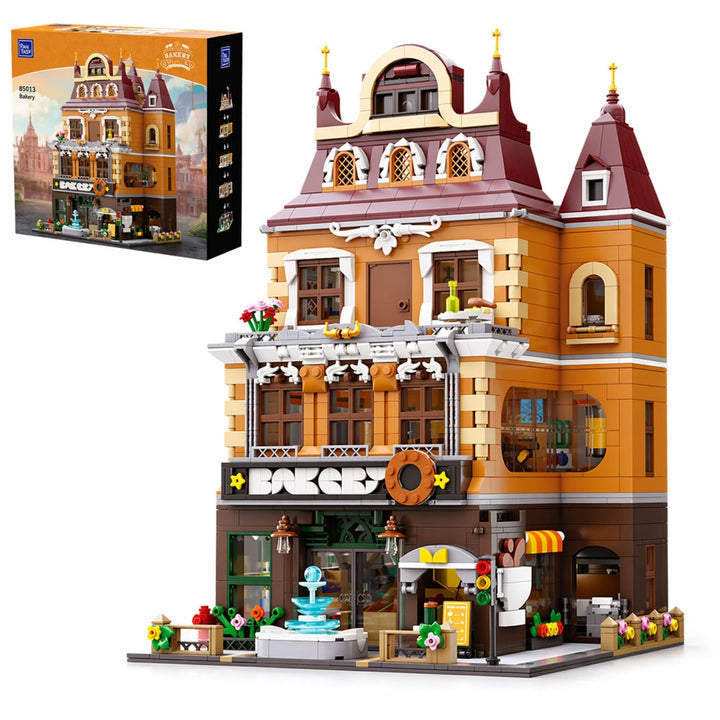 PANTASY European Bakery Building Kit-Landmark Construction Set for Adults & Teens, Featuring a Baker