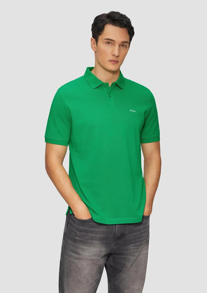 s.Oliver Poloshirt aus Baumwollpiqué Poloshirt aus Baumwollpiqué S Grün, Poloshirt aus Baumwollpiqu&amp;