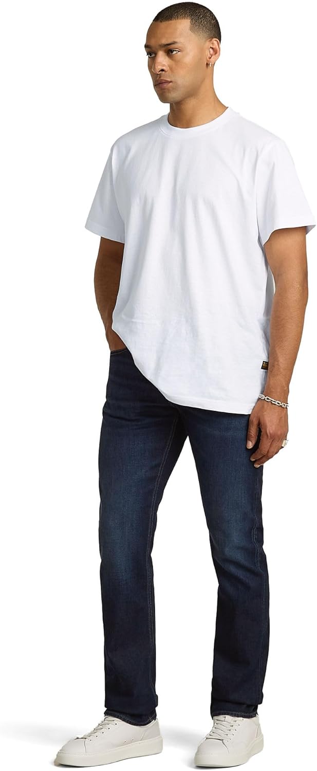 G-Star Raw Herren Jeans Mosa Straight Jeans 26W / 30L Blau (Worn in Hourglass D23692-c052-g843), 26W
