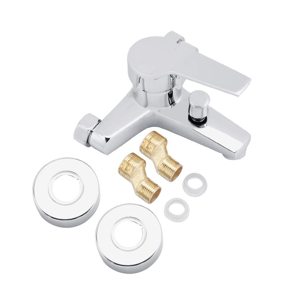 Oumefar Safe Shower Faucet Mixer Einfach zu installierende Wand-Duschmischung Wasserhahn Badewanne W