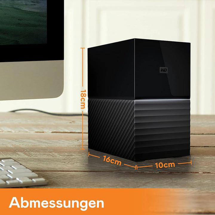 WD My Book Duo Desktop-Festplatte, 16 TB, USB 3.0 mit Passwortschutz und automatischer Sicherungssof