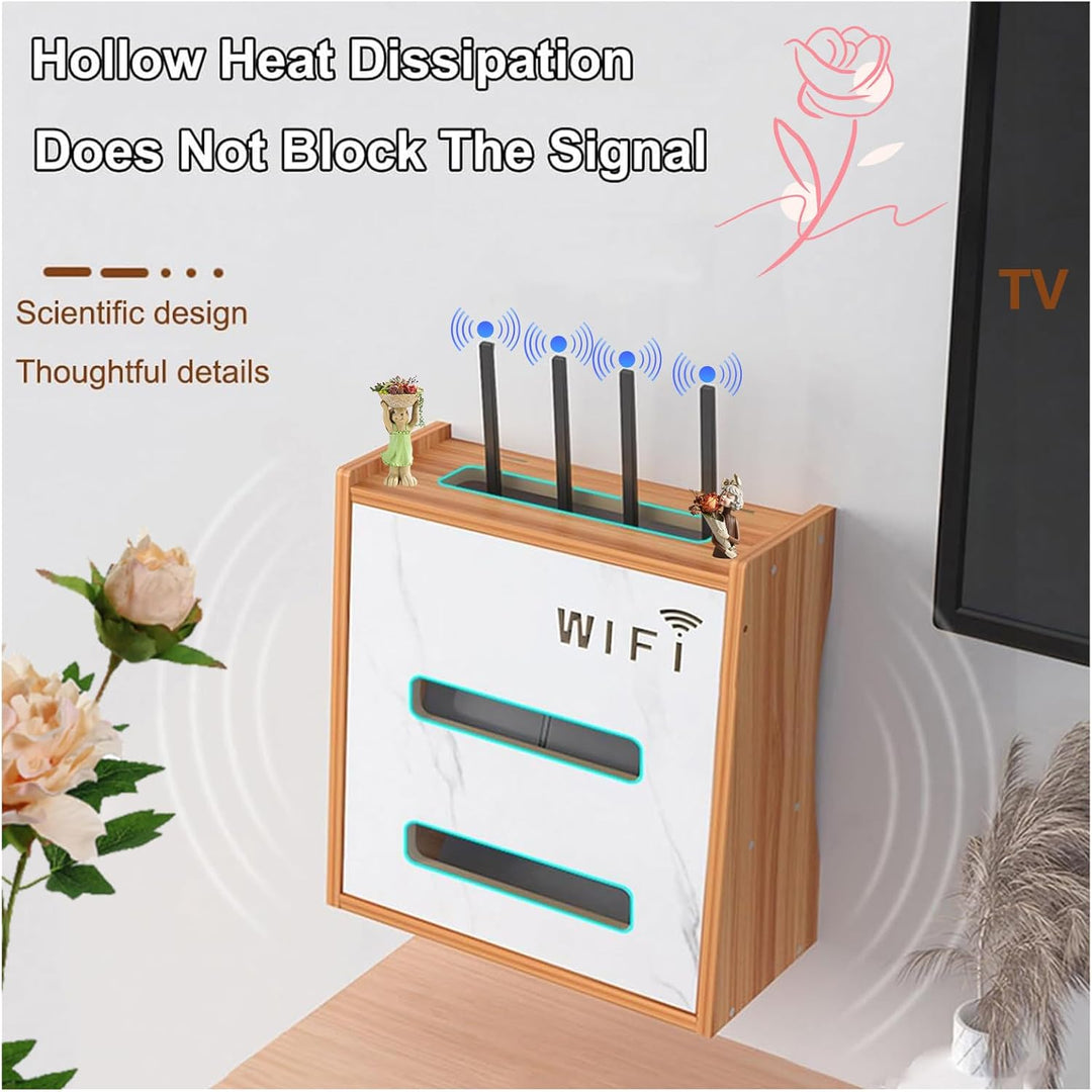 WiFi Router Aufbewahrungsbox, Schwebende Regale, Wand WLAN Router Regal, Wandbehänge TV Kabel Verste