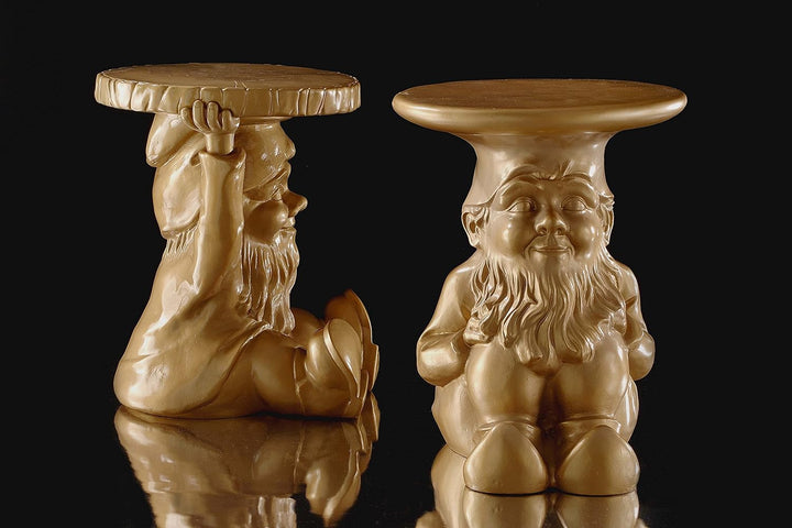 Kartell 883195 Gartenzwerg-Hocker Gnome Attila, gold, 40 x 44 x 40 cm, Attila