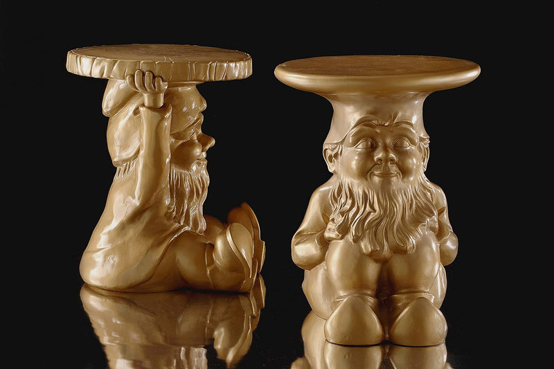 Kartell 883195 Gartenzwerg-Hocker Gnome Attila, gold, 40 x 44 x 40 cm, Attila