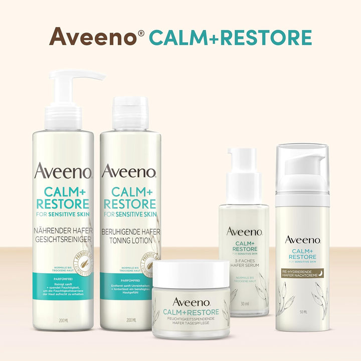 Aveeno CALM+RESTORE Serum mit 3-fachem Haferkomplex – beruhigt, glättet und stärkt die Feuchtigkeits