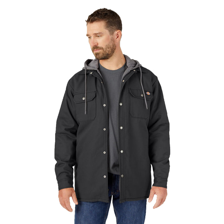 Dickies Herren Fleecejacke mit Kapuze und Hydroshield Work Utility Oberbekleidung M Schwarz, M Schwa