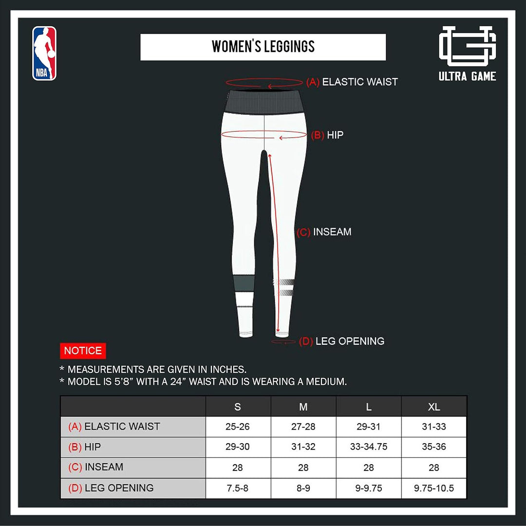 Ultra Game NBA Damen Leggings Perimeter Fitness Sport Yoga Hose New York Knicks L Schwarz, New York