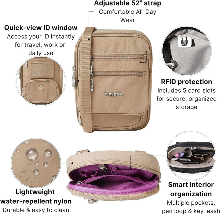 Baggallini RFID Journey Crossbody Strand, Strand