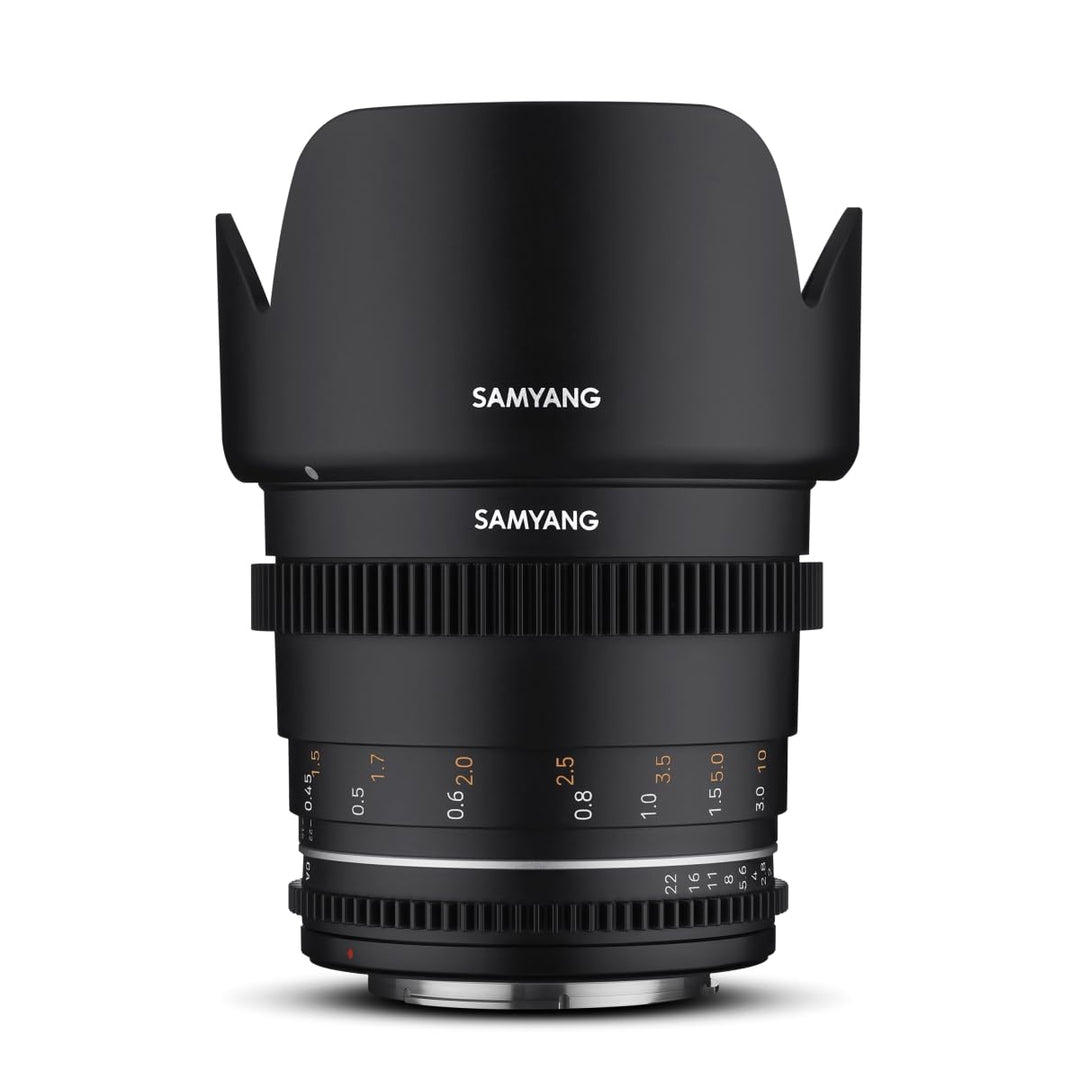 Samyang MF 50mm T1,5 VDSLR MK2 Canon RF – lichtstarkes T1,5 Normal Cine- und Video Objektiv für Cano