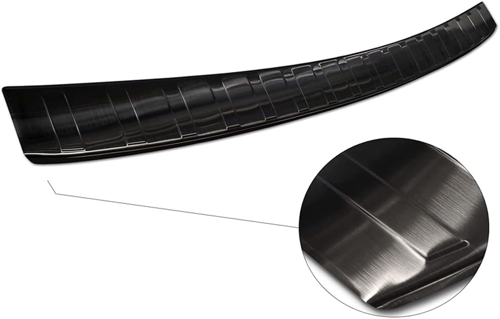 Avisa Schwarz Edelstahl Heckstossstangenschutz kompatibel mit Citroën C4/e-C4 III 2020- 'Ribs'