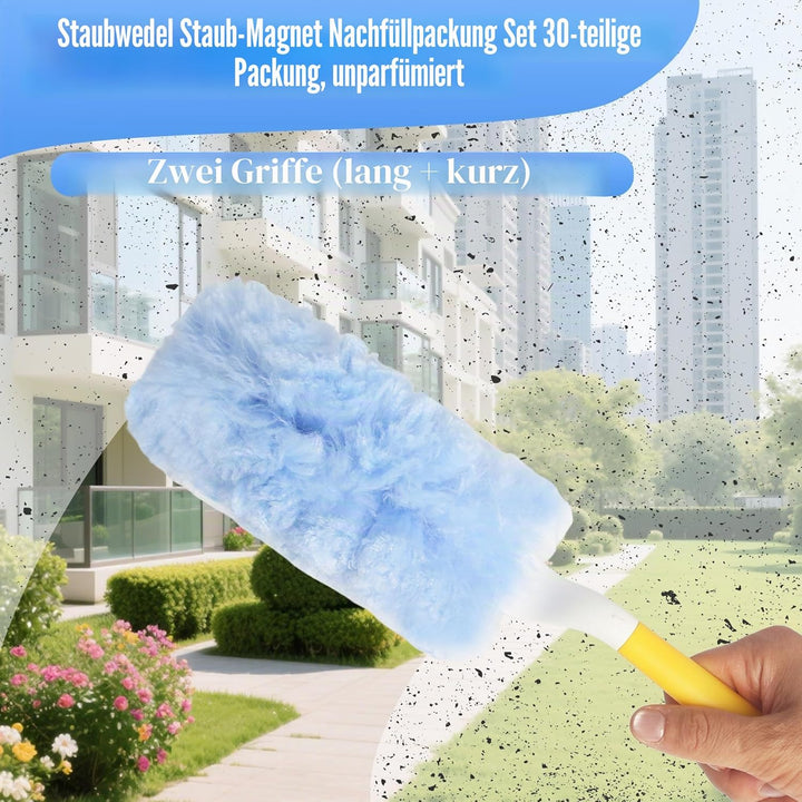 32 Stück für Swiffer Duster Staubmagnet Nachfüllpack Set, 360° für Swiffer staubmagnet nachfüllpack,