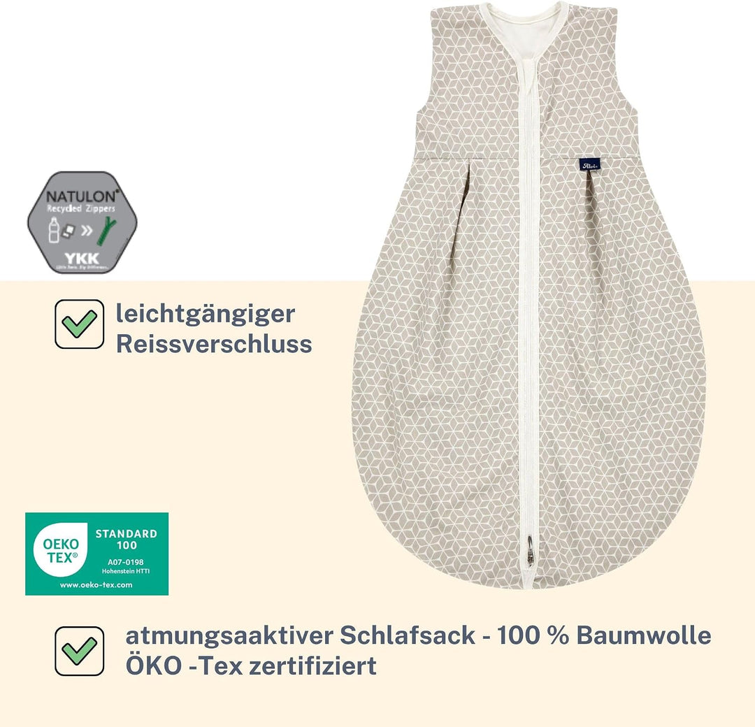 Alvi Schlafsack Baby Mäxchen light I leichter Babyschlafsack ärmellos I Sommerschlafsack Jungen und