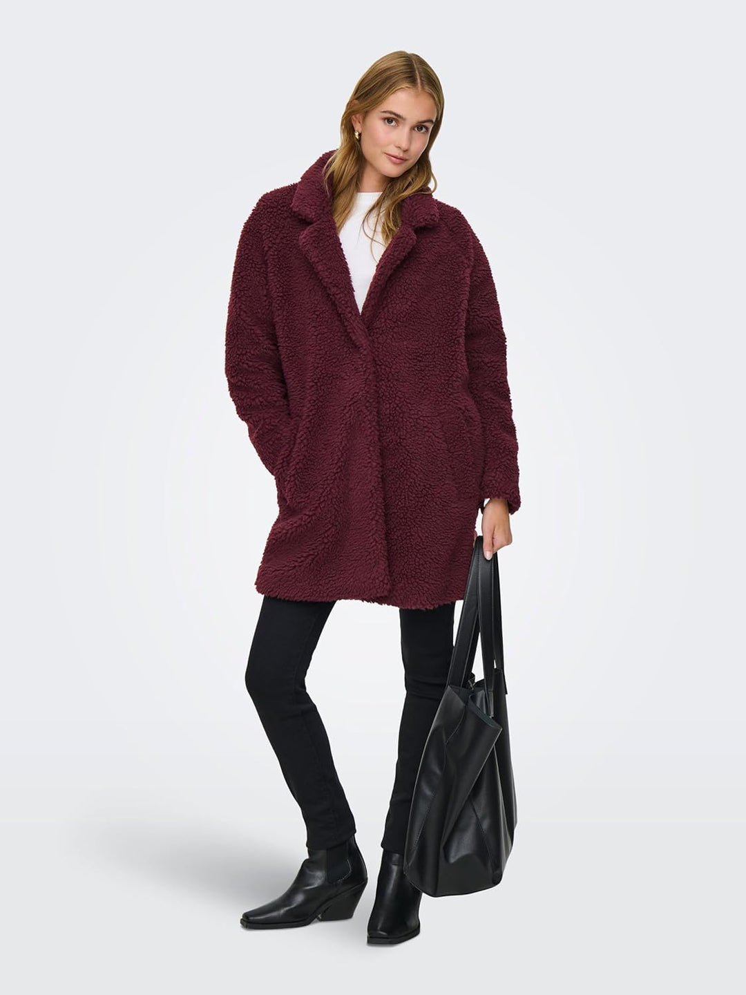 ONLY Female Teddyfell Mantel ONLNEWAURELIA Teddyfell Mantel XS Port Royale, XS Port Royale