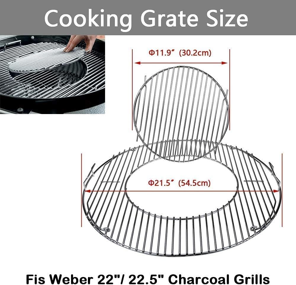 Denmay Holzkohlegrill Ersatzteilset für Weber 57CM Holzkohlegrills, Kugelgrill, One-Touch, Performer