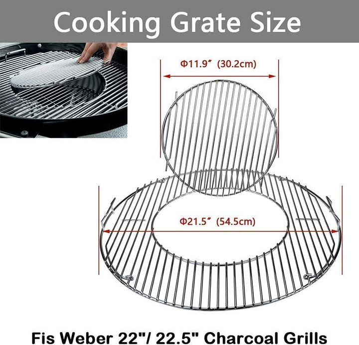 Denmay Holzkohlegrill Ersatzteilset für Weber 57CM Holzkohlegrills, Kugelgrill, One-Touch, Performer