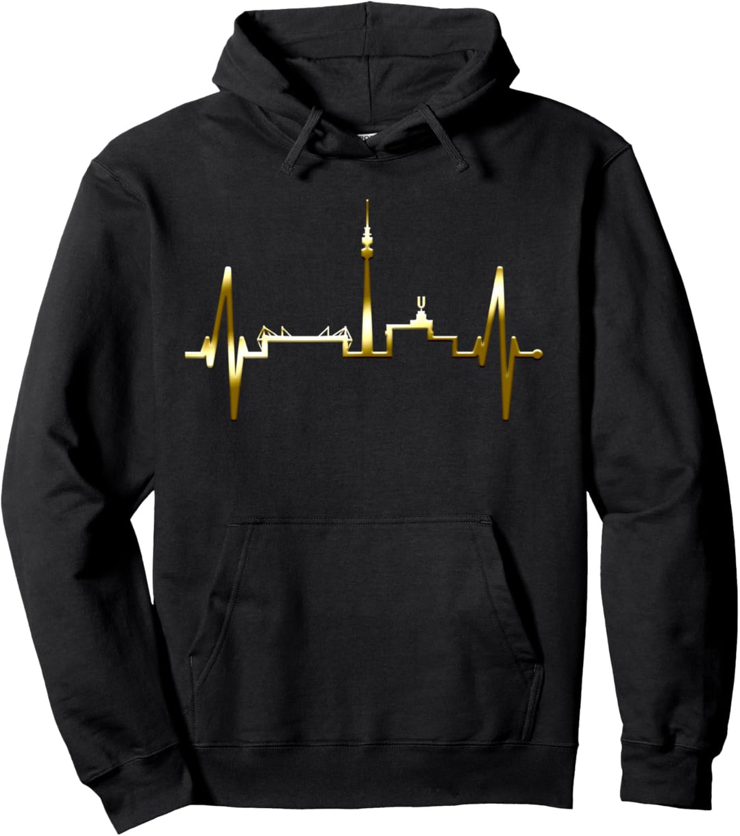 Dortmund Herzschlag Skyline Puls Ruhrpott Stadion Dortmunder Pullover Hoodie
