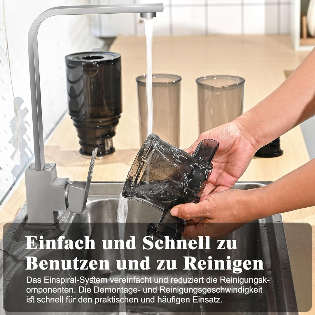 Entsafter Gemüse und Obst Testsieger,Fretta 200W Entsafter Slow Juicer,Entsafter Elektrisch,108-mm F