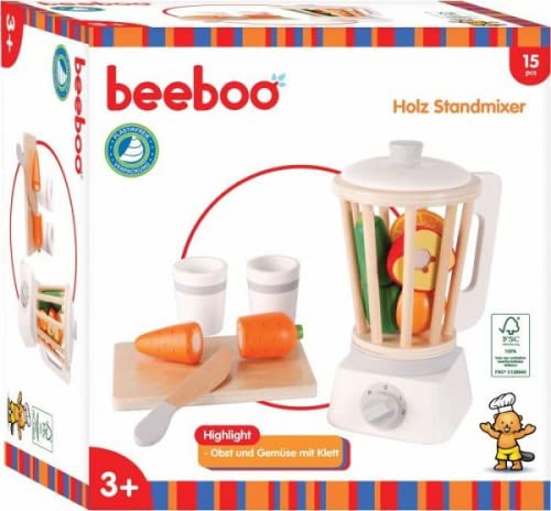 BEK Holz Standmixer mit Zubehör, 15-tl