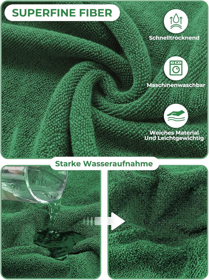 Bademantel für Hunde, Hundebademantel Aus Mikrofaser, Verstellbares Halsband Mit Klettverschluss Sch
