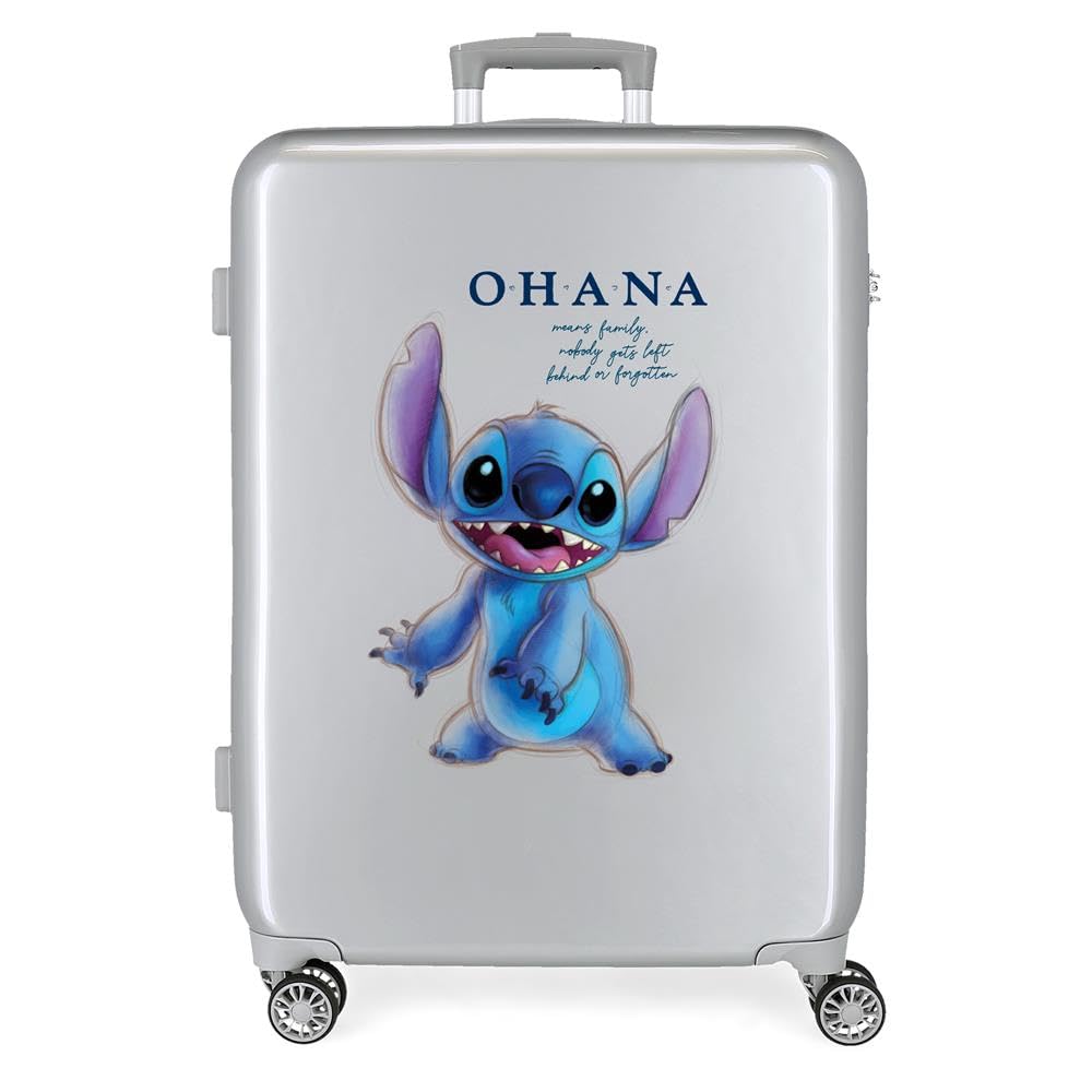 Disney Stitch Naughty Make a Face Blauer Kinderkoffer 50x38x20 cm Starres ABS Seitliches Zahlenschlo