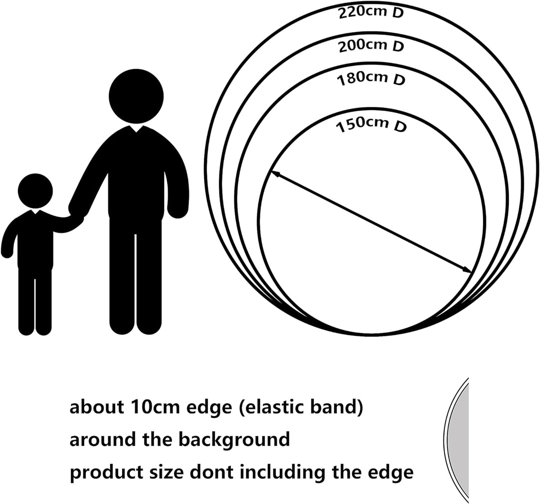 Aoihrraan 180cm Durchmesser Tier Runden Fotografie-Hintergrund Baby Tiger Butterfly Kranz Handgemalt