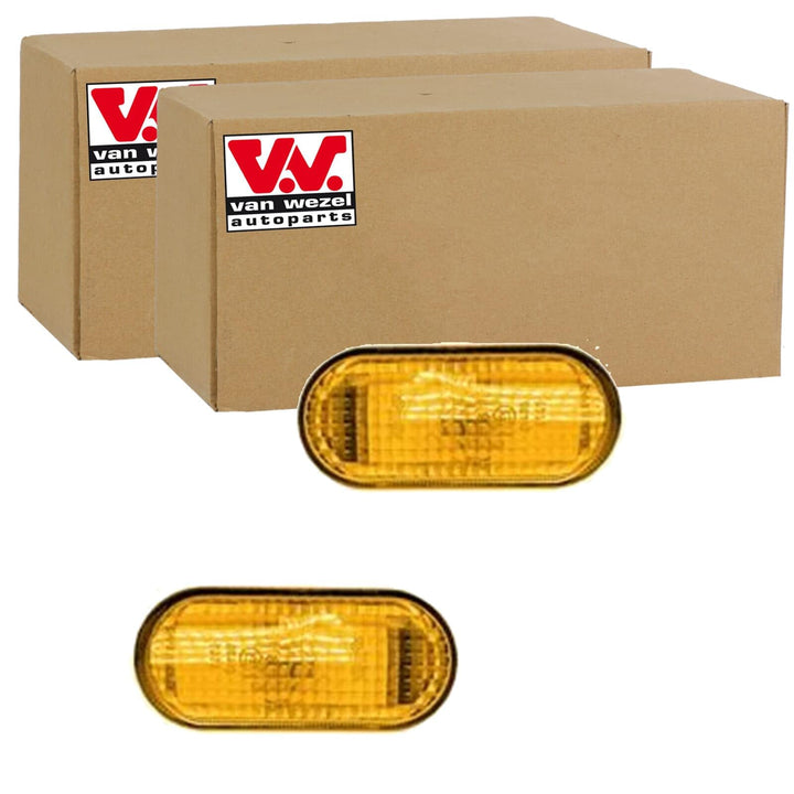 2X Van Wezel Blinker Gelb Seitenblinker vorne Beidseitig | 2X Van Wezel Blinker Gelb Seitenblinker v