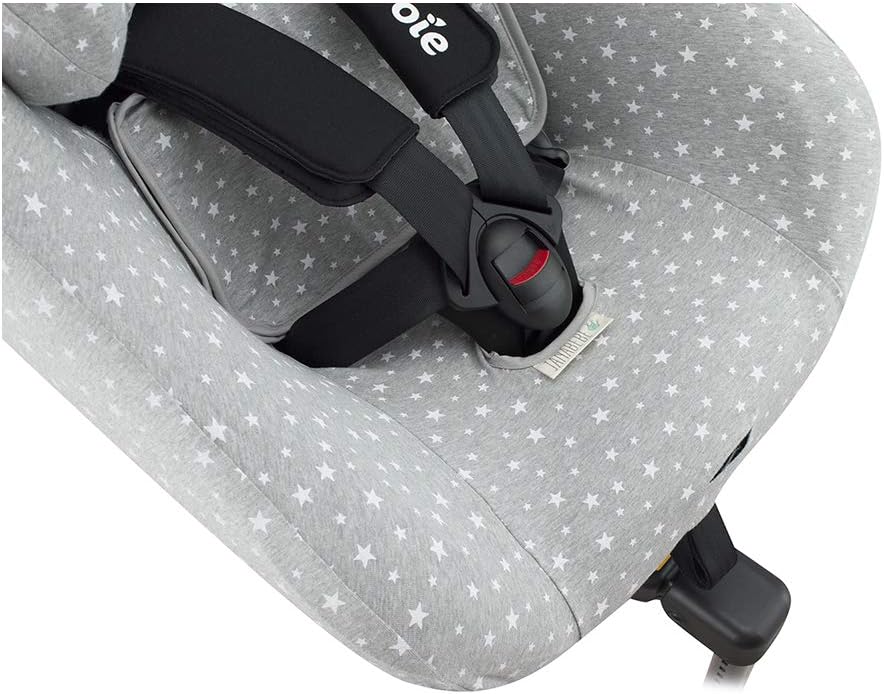 JYOKO Kids Bezug kompatibel mit Joie Spin 360, Nuna Rebl, aus Baumwolle (White Star) White Star 1 St