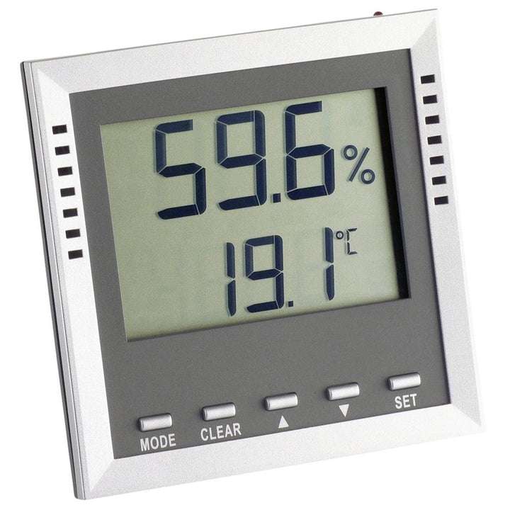 TFA Dostmann Klima Guard digitales Thermo-Hygrometer, Kontrolle von Temperatur/Luftfeuchtigkeit, Höc