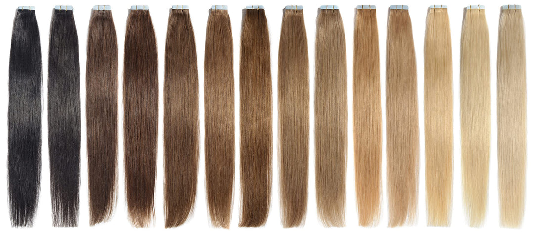 Invisible Tape In Extensions Echthaar Hair Extensions Haarverlängerung in Salon Qualität 10 Stück 45