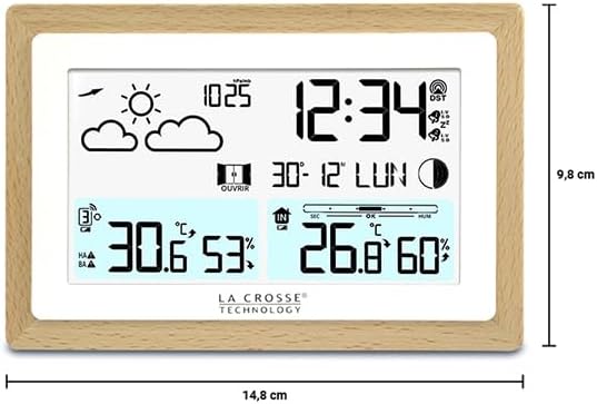La Crosse Technology Wetterstation mit Holzkontur WS6282