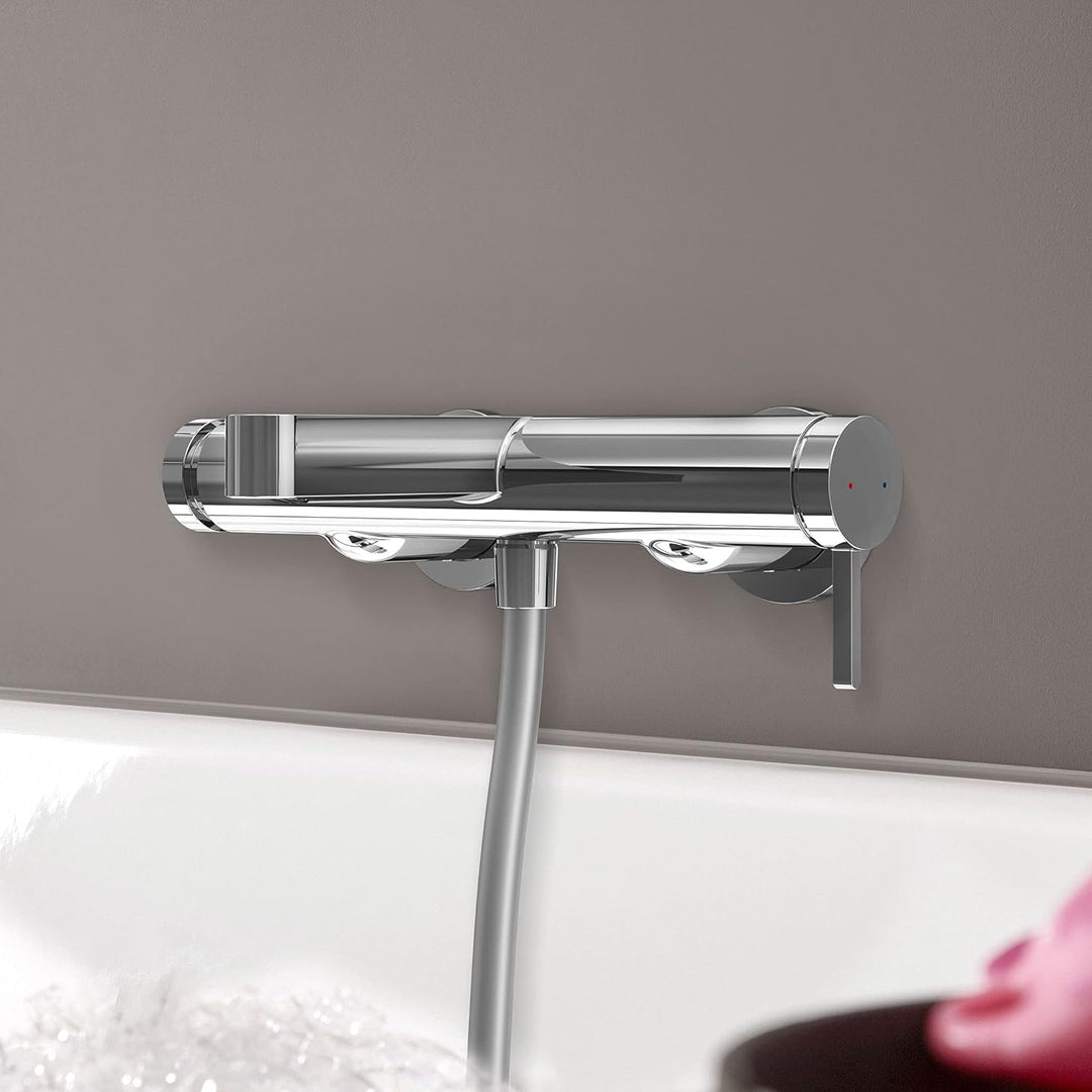 hansgrohe Wannenarmatur Finoris, Aufputz Badarmatur für 2 Funktionen, Chrom Chrom Wanne, Chrom Wanne