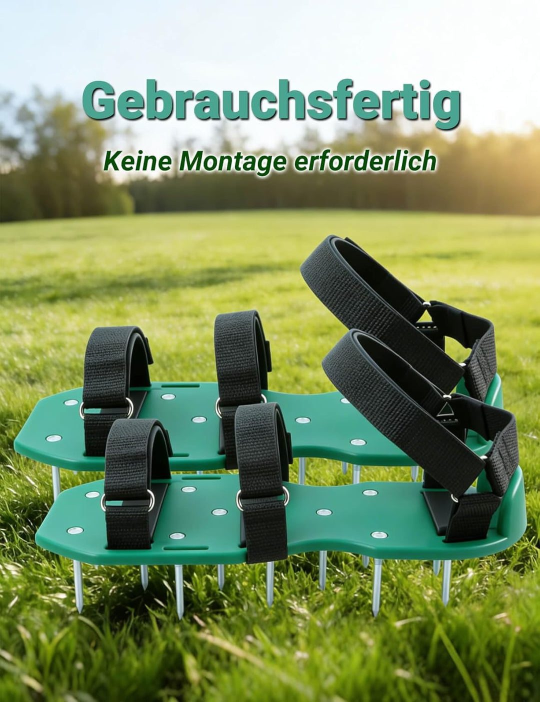 Rasenlüfter Schuhe, nagelschuhe ausgleichsmasse Rasenlüfter Sandalen mit doppelten Spannriemen, schw